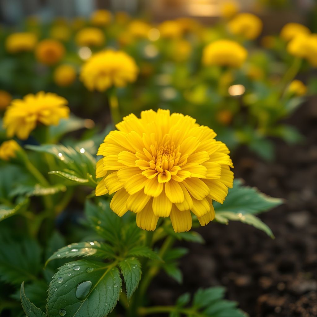 Yellow Bur Marigold Flower seeds for Planting Sun Loving Heirloom & GMO Free Seeds for Home Garden 
 
 Sale