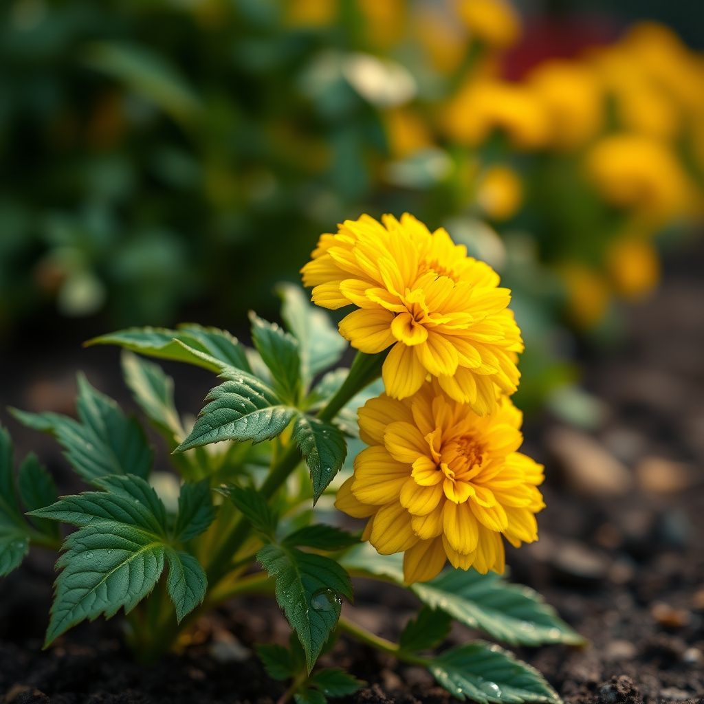 Yellow Signet Marigold Flower seeds for Planting - Compact Growth, Heirloom & GMO Free Seeds for Home Garden