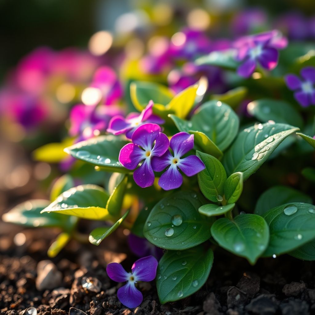Periwinkle Vinca Mix Seeds for Colorful Garden Planting