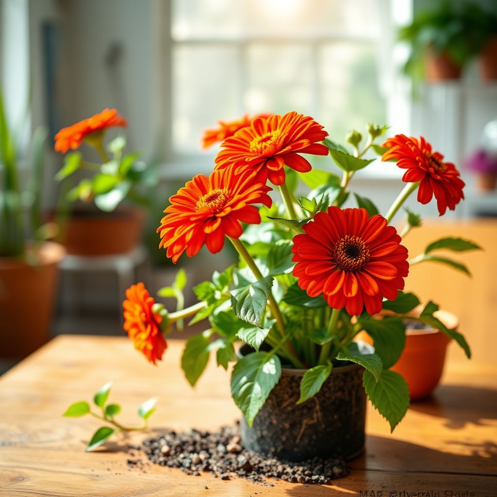 Zinnia Flower Seeds Orange Red Planting Bright