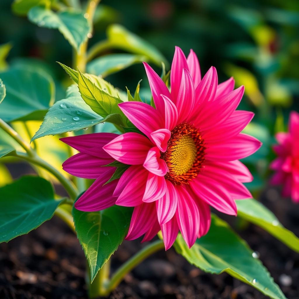 Bold Pink Sunflower Seeds for Vibrant Heirlooms Garden and Planting