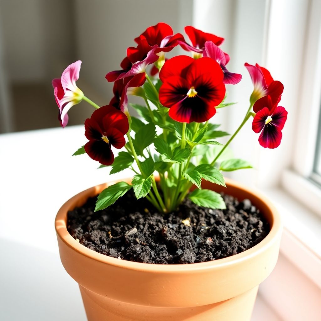 Pansy Viola Tricolor Red Seeds for Planting Window Boxes Flower Bed
