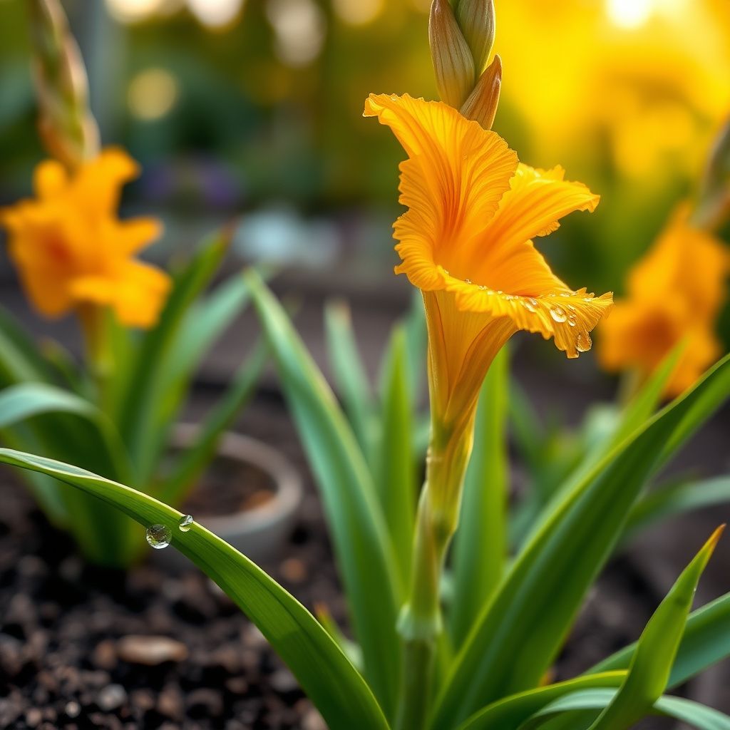 Yellow Orange Gladiolus Flower seeds for Planting Colorful Display Heirloom & GMO Free Seeds for Home Garden 
 
 Sale