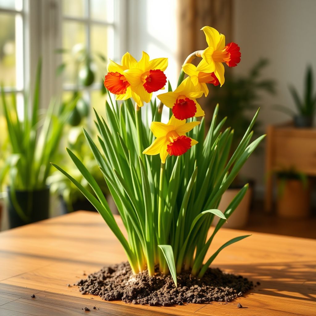 Yellow Red Daffodil Seeds for Planting  Bright Perennial Flowers