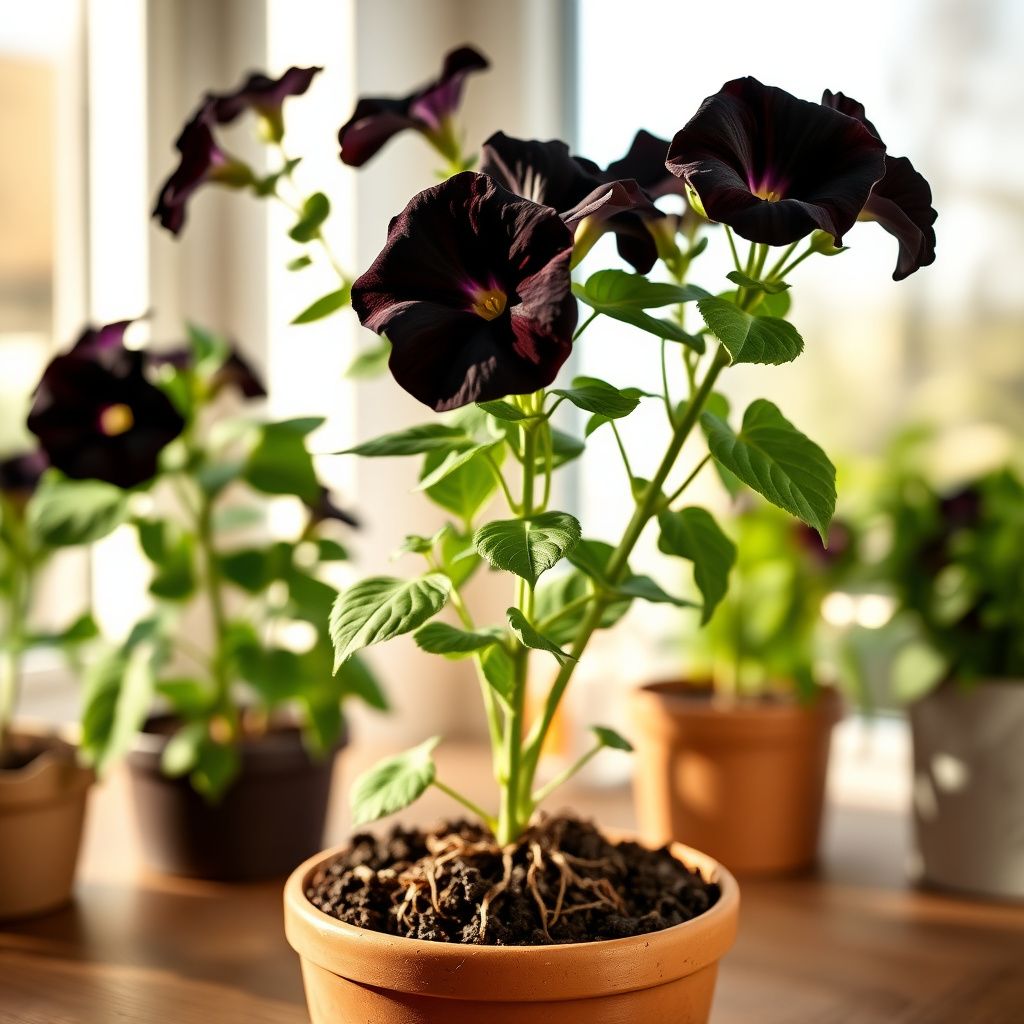 Black Velvet Petunia Seeds for Stunning, Dark Petunia Blooms