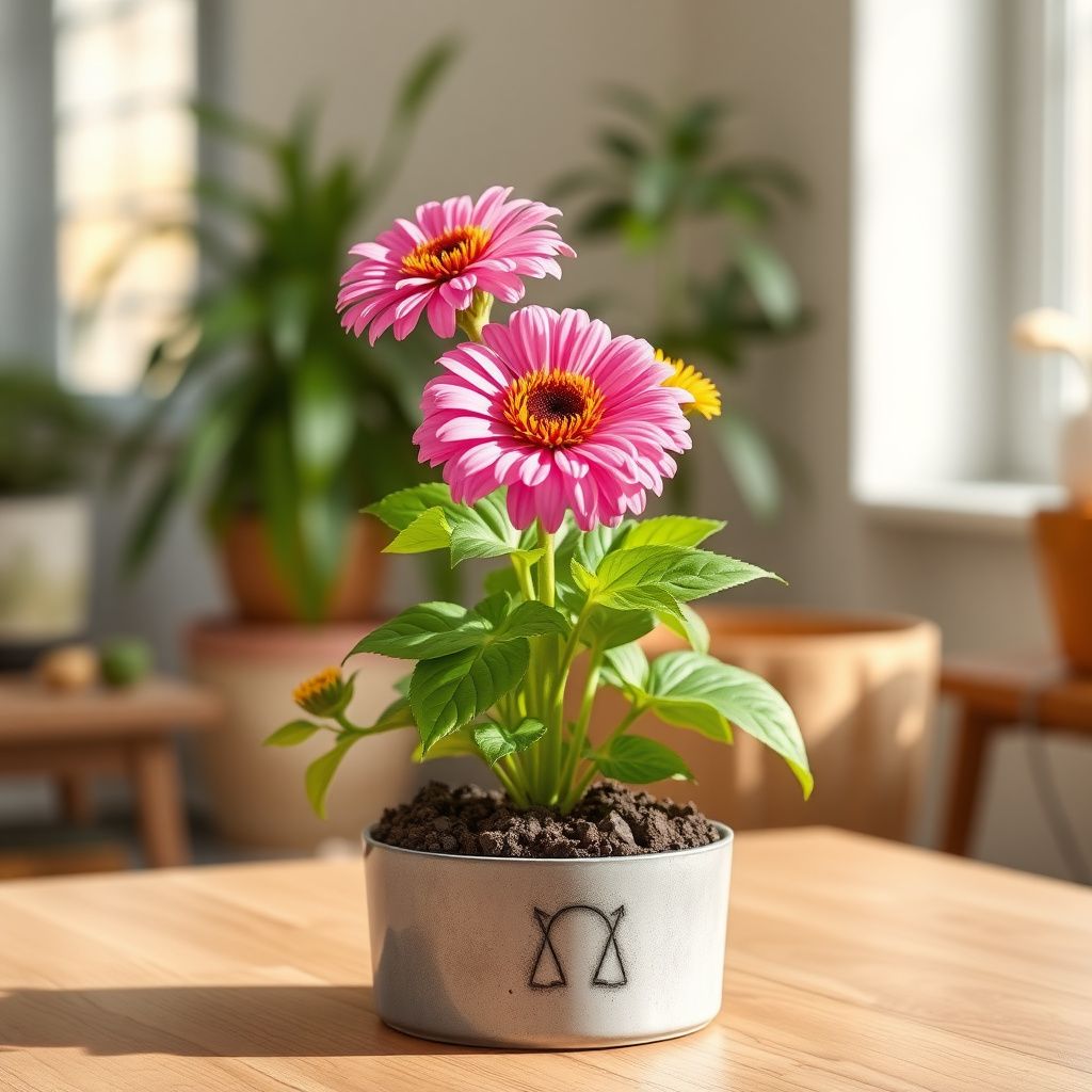 Zinnia Planting Flower Seeds for Joy - Pink and Yellow Blooms