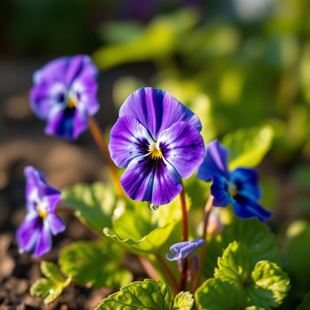 Blue Pansy Jump Up Flower Seeds for Planting