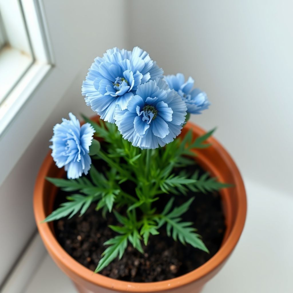 Sky Blue Carnation Flower seeds for Planting Bright Blooms Heirloom & GMO Free Seeds for Home Garden