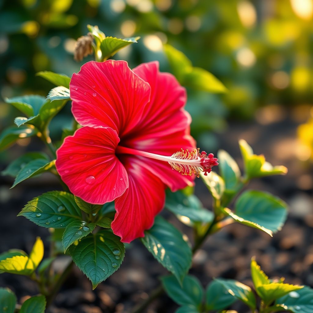Hibiscus Burgundy Flower seeds for Planting - Sun Loving, Heirloom & GMO Free Seeds for Home Garden