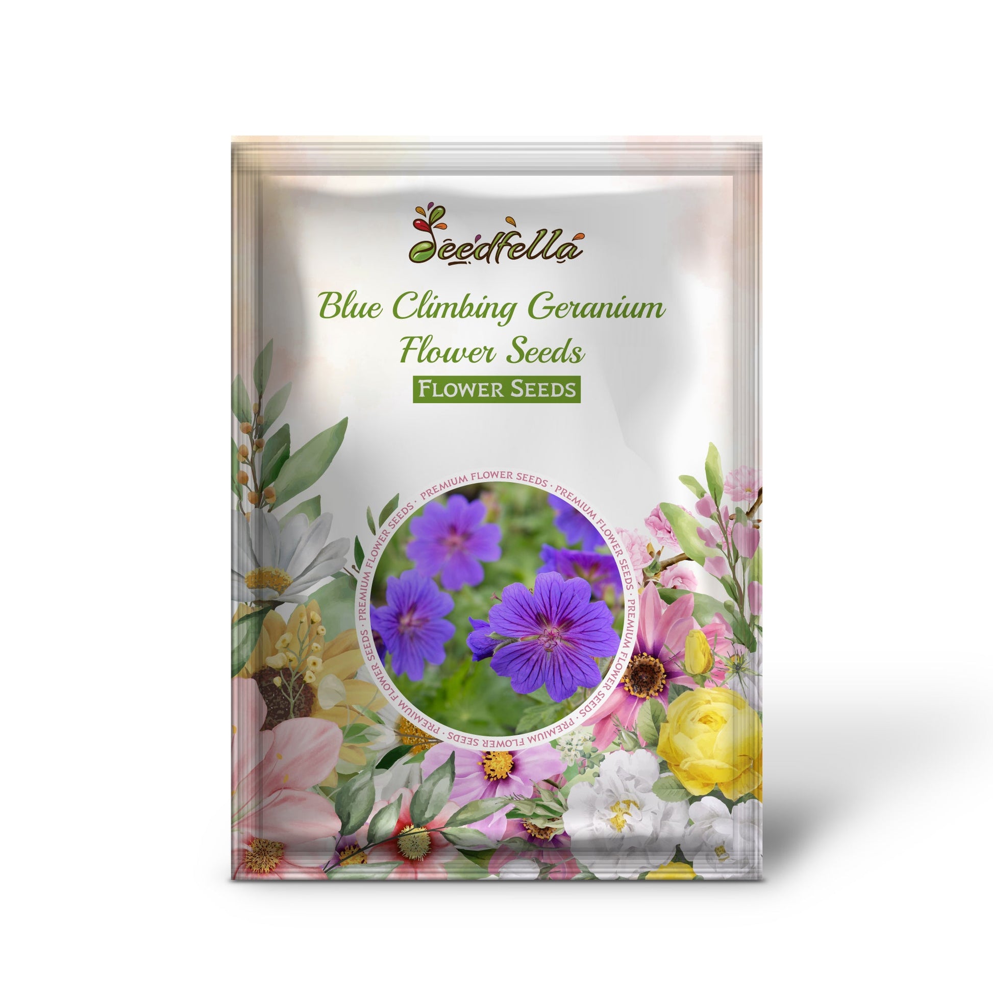 Blue Geranium climbing seeds for gardening vibrant blooms