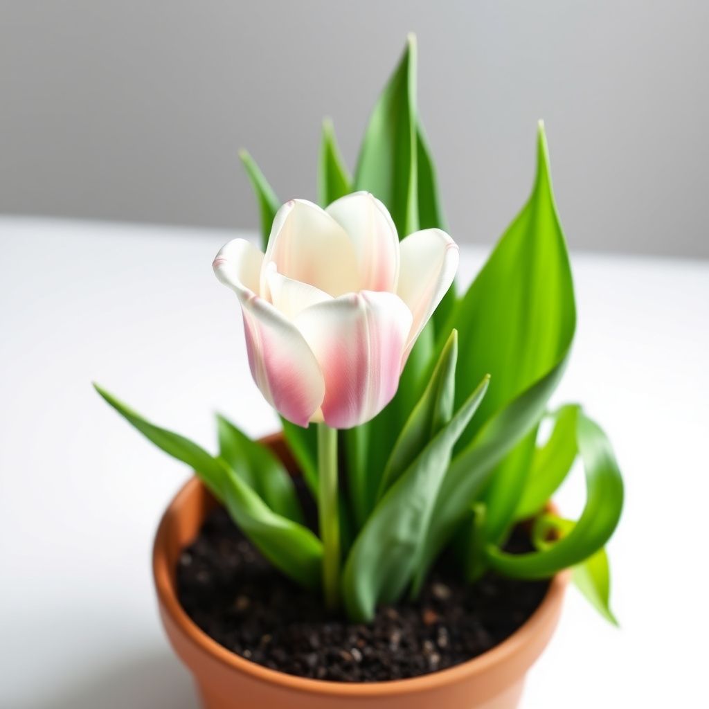 White Pink Tulip Flower seeds for Planting Sun Loving Heirloom & GMO Free Seeds for Home Garden