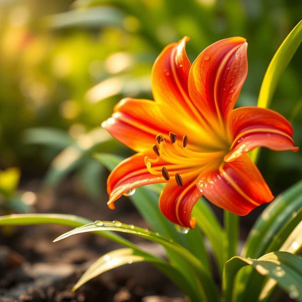 Yellow Red Lilium Flower Seeds Planting Bright