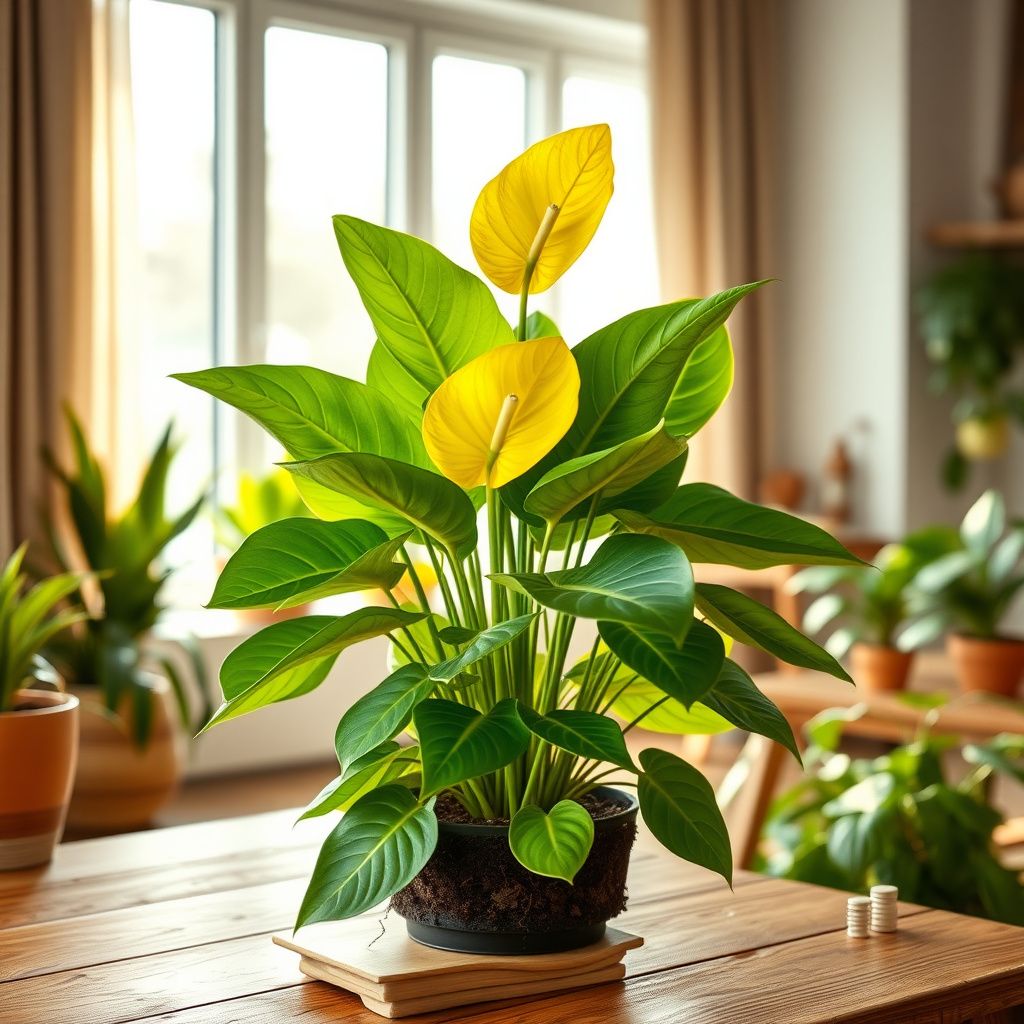 Anthurium Linden Gold Yellow Seeds - Grow Stunning Tropical Flowers