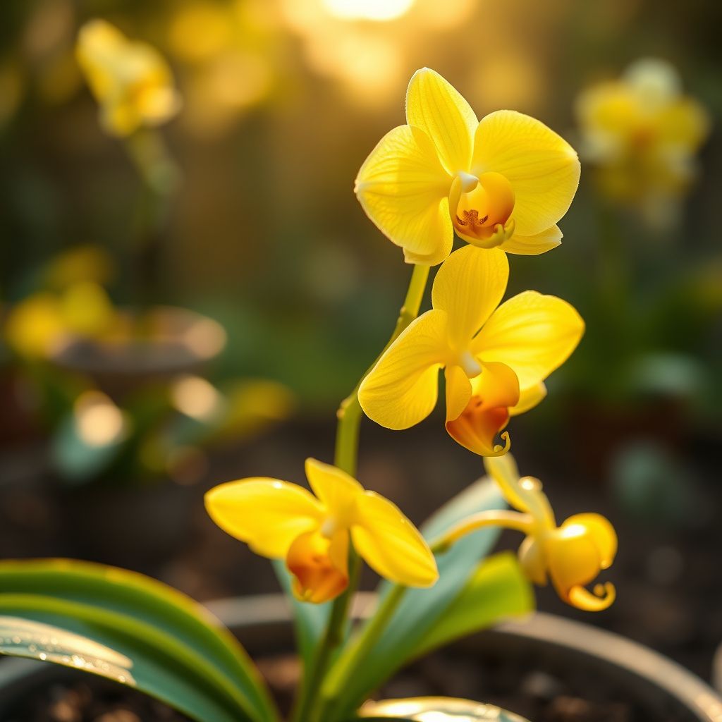 Yellow Phalaenopsis Orchid Flower seeds for Planting Seasonal Bloomer Heirloom & GMO Free Seeds for Home Garden