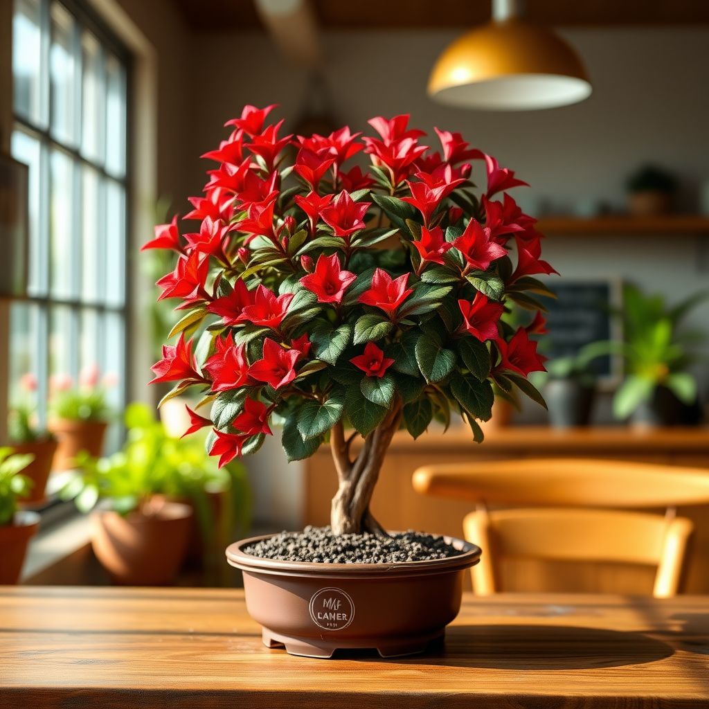 Red Simsii Bonsai Flower seeds for Planting Vibrant Colors Heirloom & GMO Free Seeds for Home Garden
