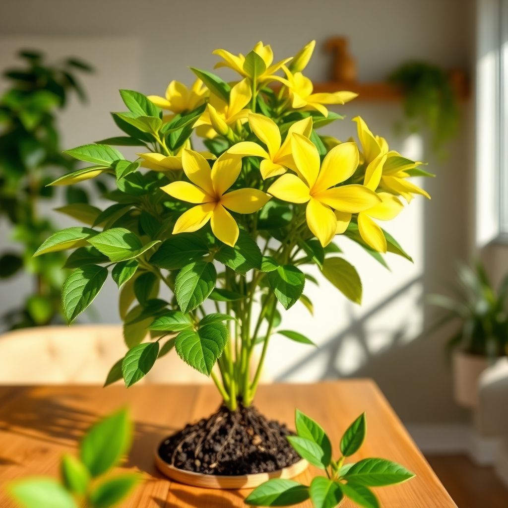 Yellow Jasminum Sambac Flower Seeds for Planting, Heirloom Non-GMO Organic Garden Seeds