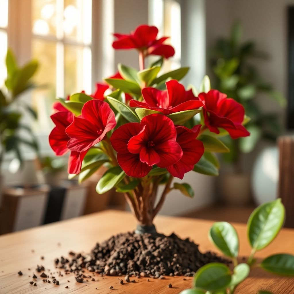 Adenium Obesum Flower Seeds - Planting Red Black - Premium Quality Seeds for Vibrant Blooms