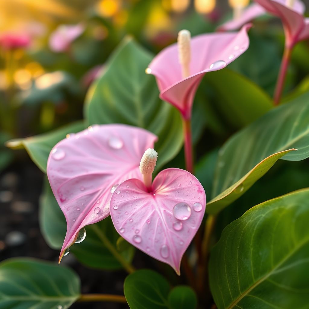 Pale Pink Anthurium Andraeanu Seeds for Planting - Vibrant Blooms for Your Garden