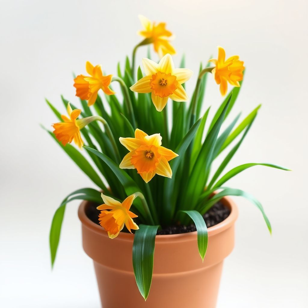 Vibrant Daffodils Seeds - Orange and White for Spring Planting