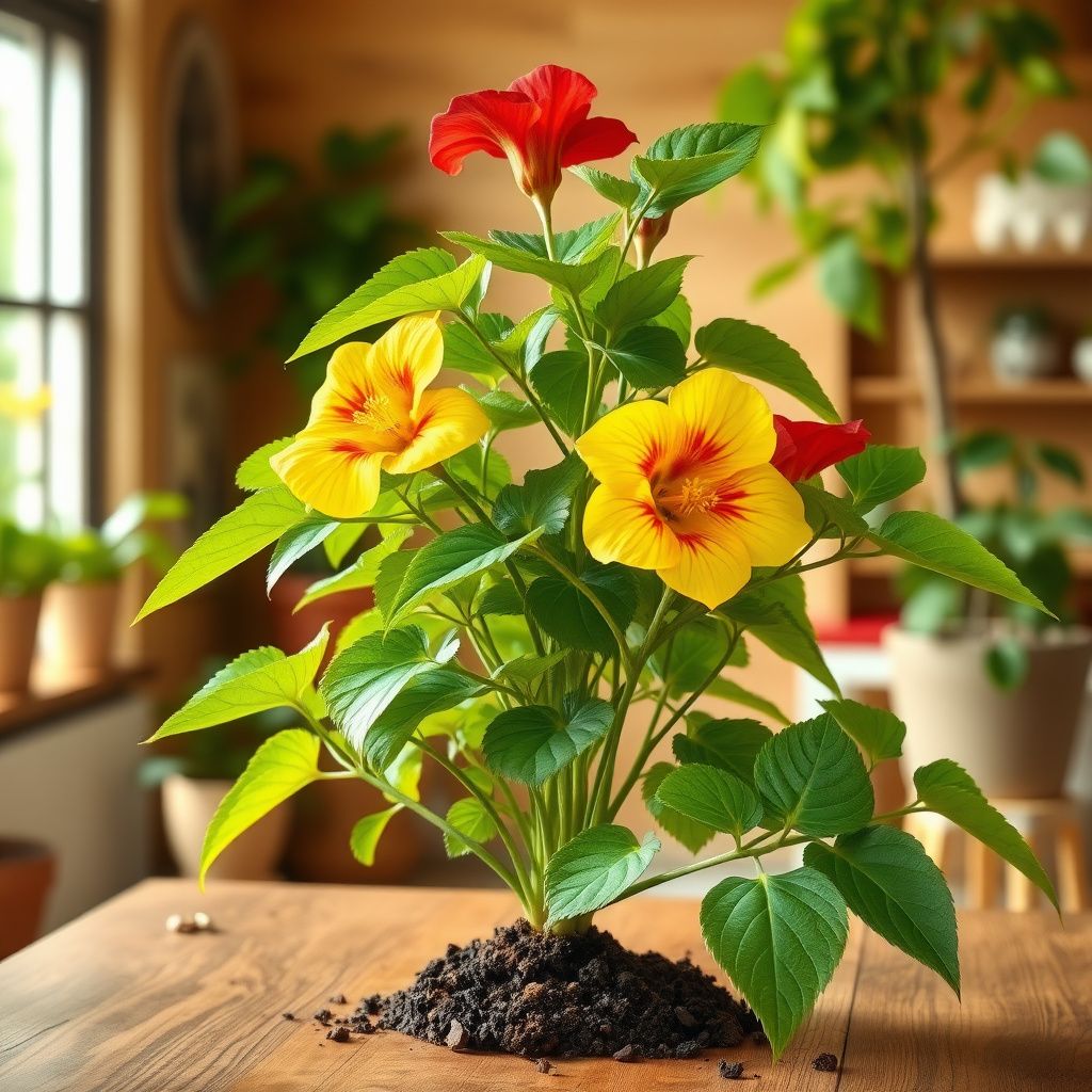 Abutilon Striatum Flower Seeds - Yellow & Red , Perfect for Planting