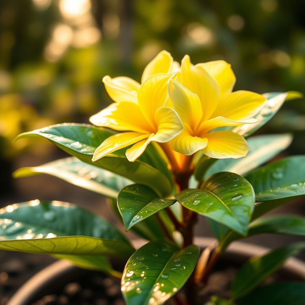 Yellow Frangipani Flower Seeds Planting