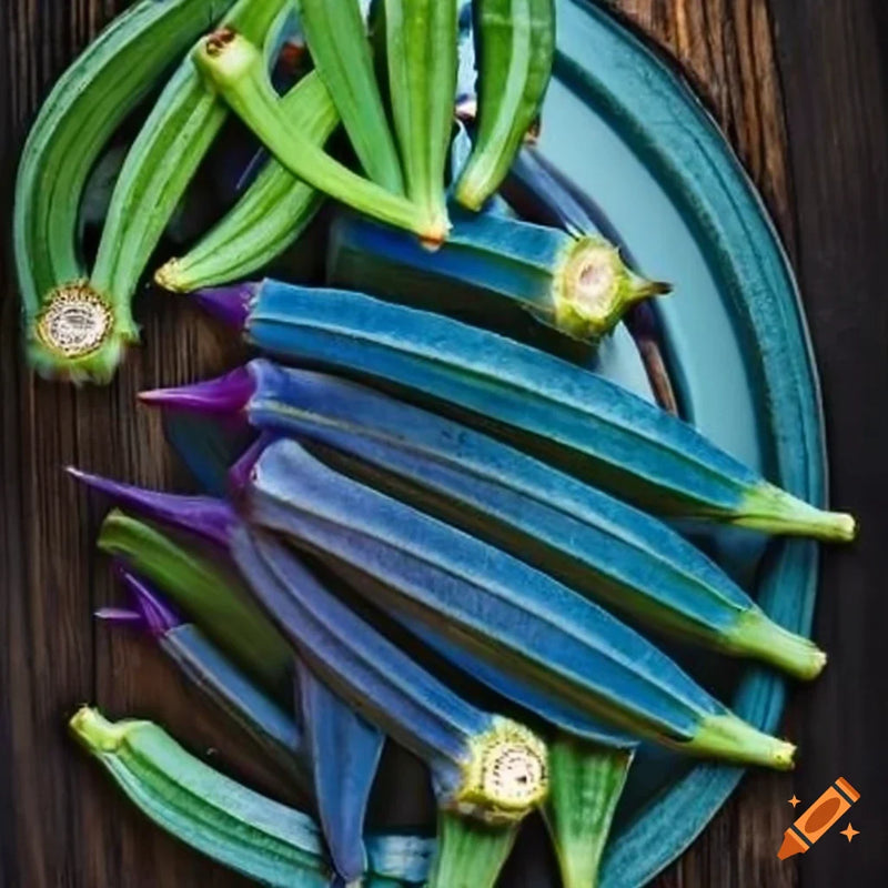 Okra Blue Seeds for Easy Planting