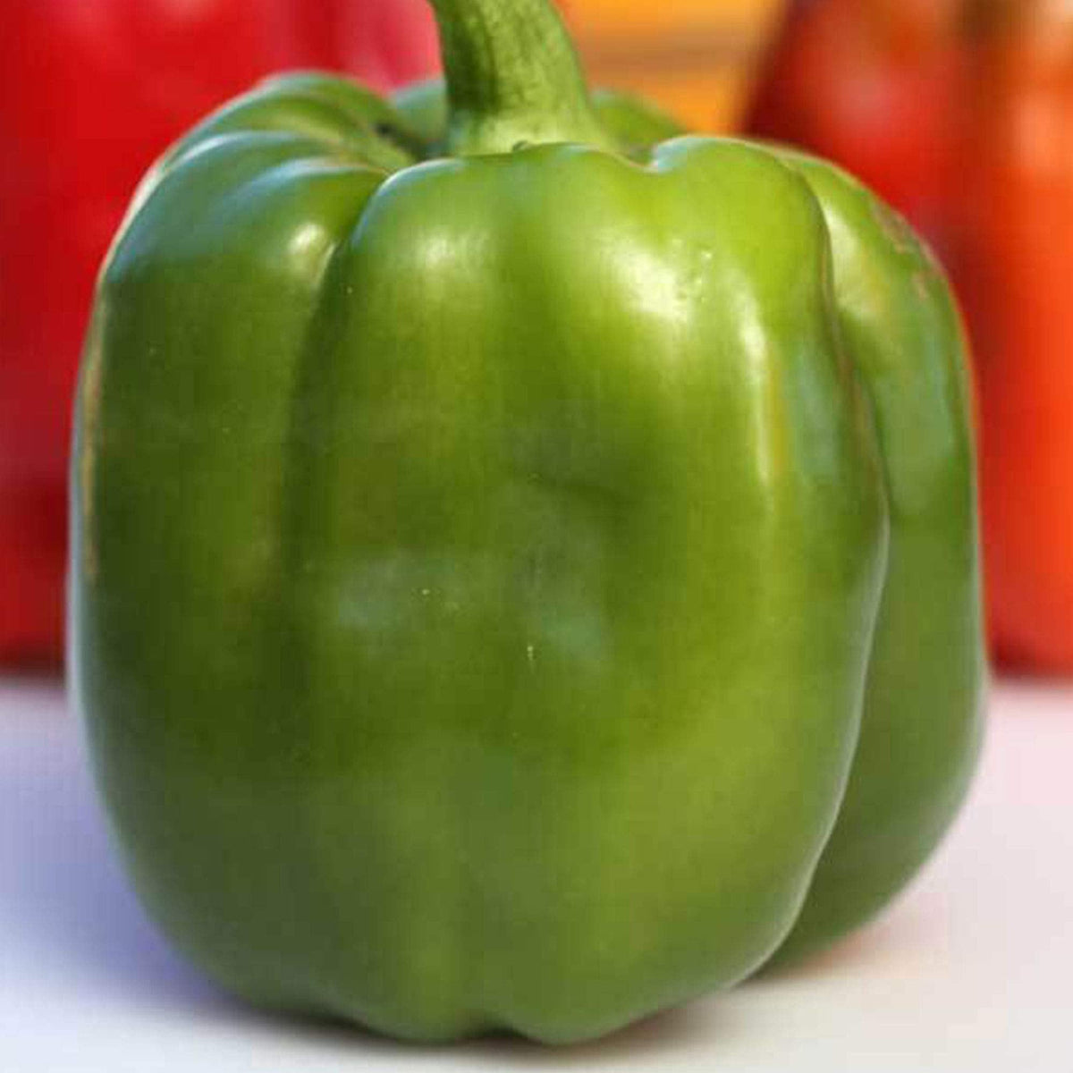 Emerald Giant pepper plants growing in garden