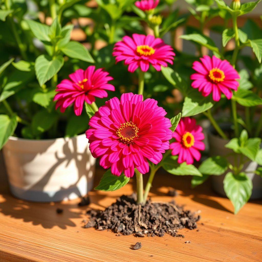 Zinnia Flower Seeds in Deep Pink for Bright and Vibrant Gardens