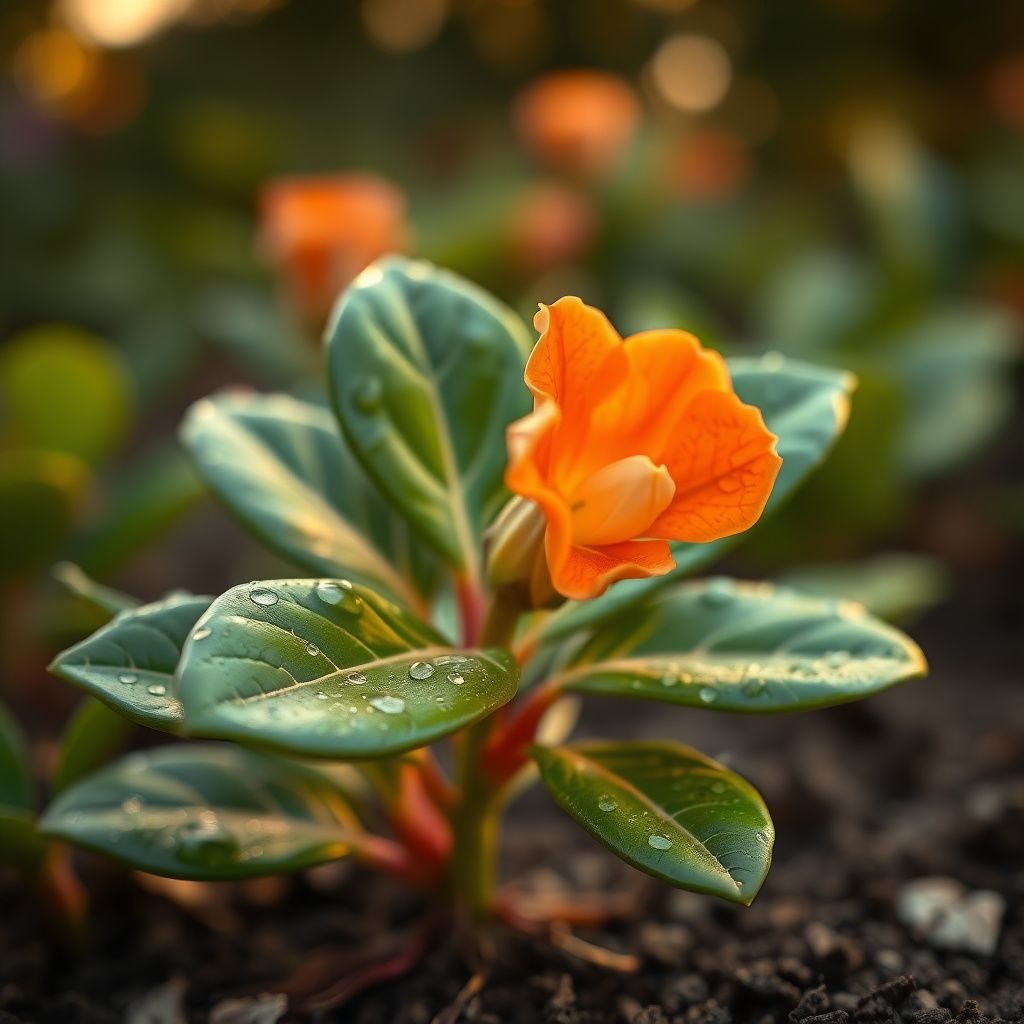 Adenium Obesum Orange Flower seeds for Planting - Pollinator Friendly, Heirloom & GMO Free Seeds for Home Garden