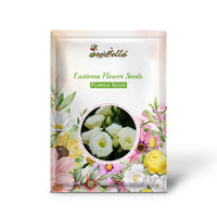 White Eustoma seeds germinating seedlings