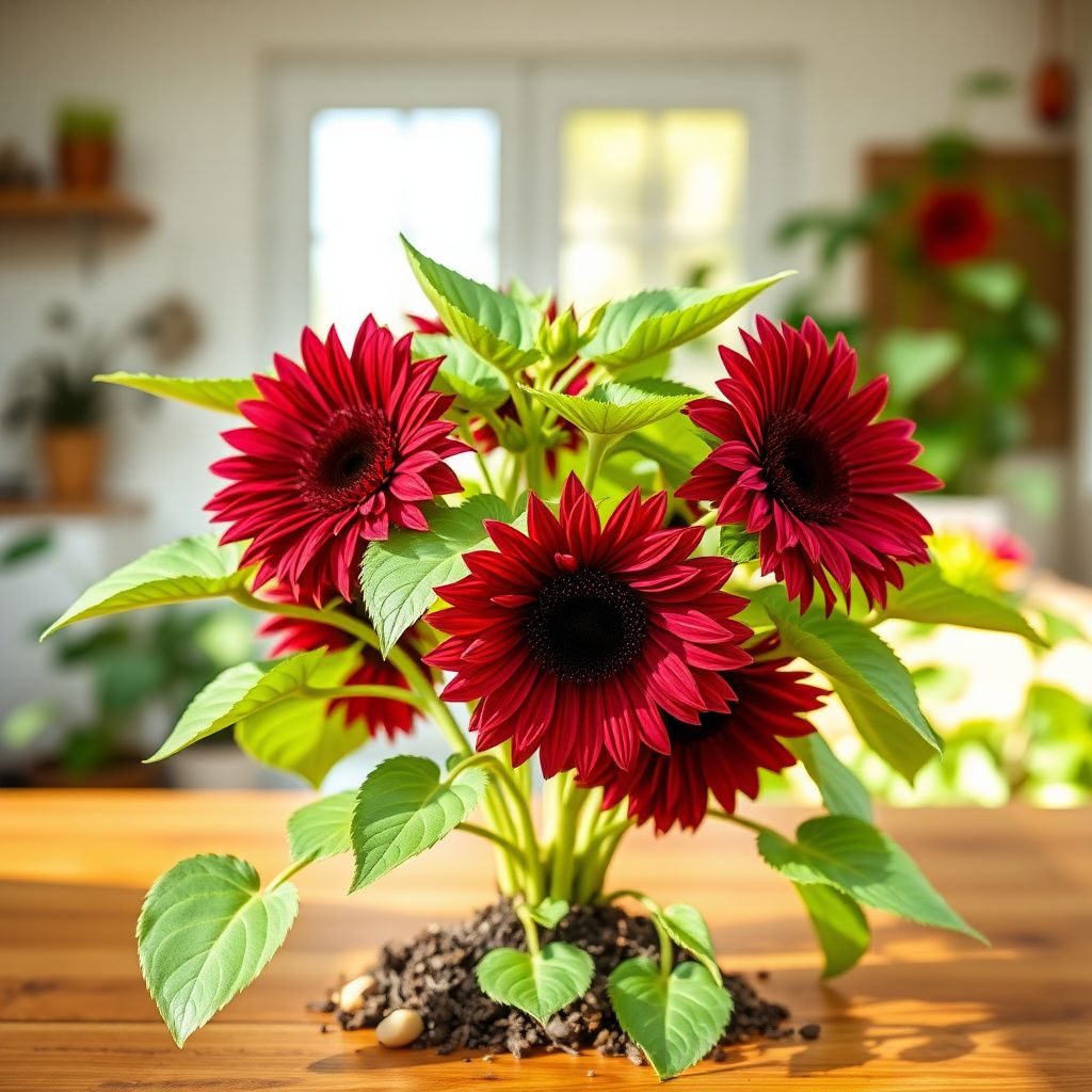 Maroon Sunflower Seeds for Planting  Grow Vibrant Flowers