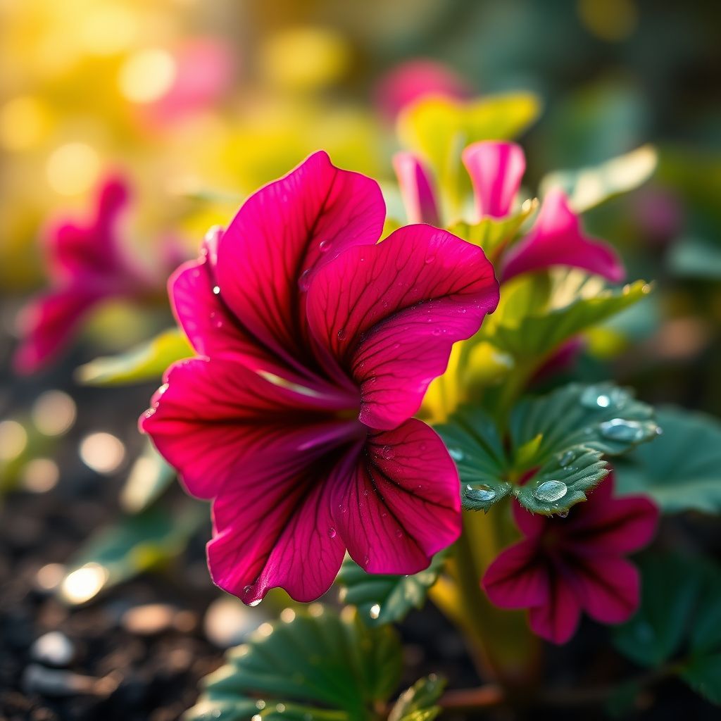 Dark Pink Black Geranium Flower Seeds for Planting - Vibrant and Elegant