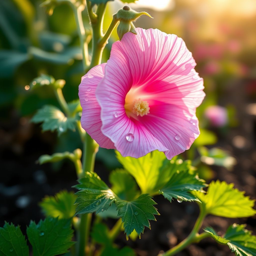 Baby Pink Hollyhock Flower seeds for Planting - Hardy Variety, Heirloom & GMO Free Seeds for Home Garden