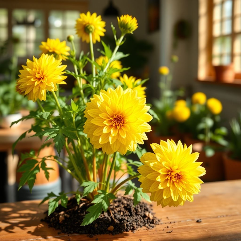 Yellow Pompon Dahlia Flower Seeds for Planting – Heirloom, Non-GMO, Garden Favorite Seeds