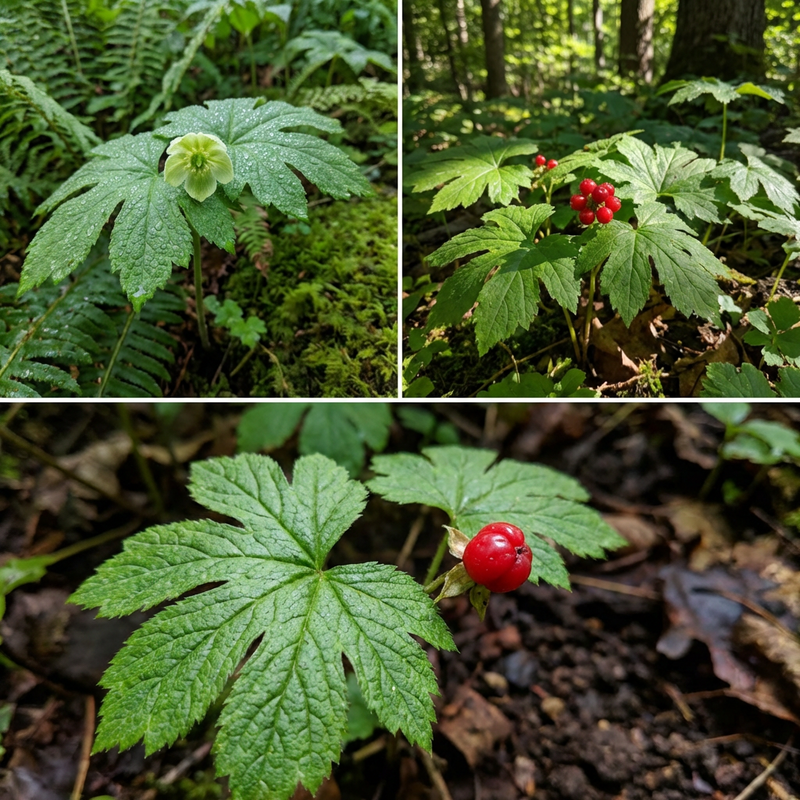 Hydrastis canadensis Goldenseal Root Seeds for Woodland Shade Garden Cultivation
