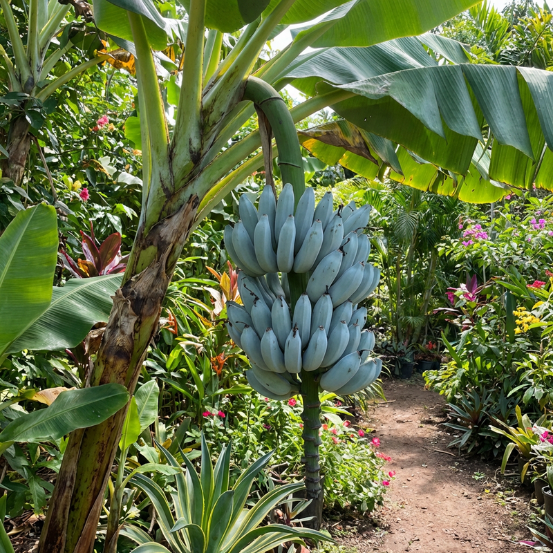 Blue Java Banana (Ice Cream Banana) Fruit Seeds for Planting – Heirloom Non-GMO Organic Garden Seeds