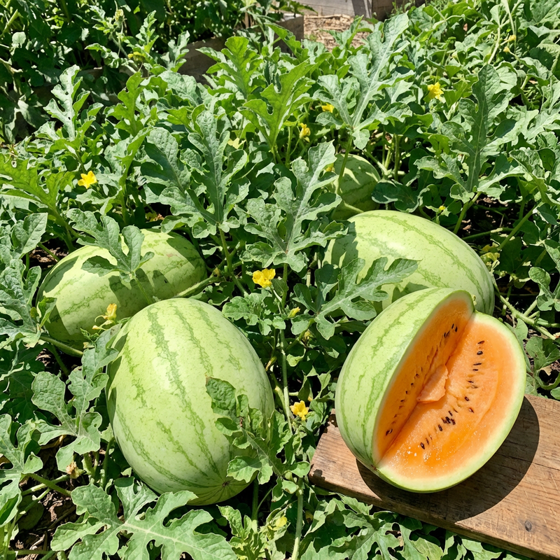 Tendersweet Orange Watermelon Seeds for Home Garden Growing and Summer Harvest