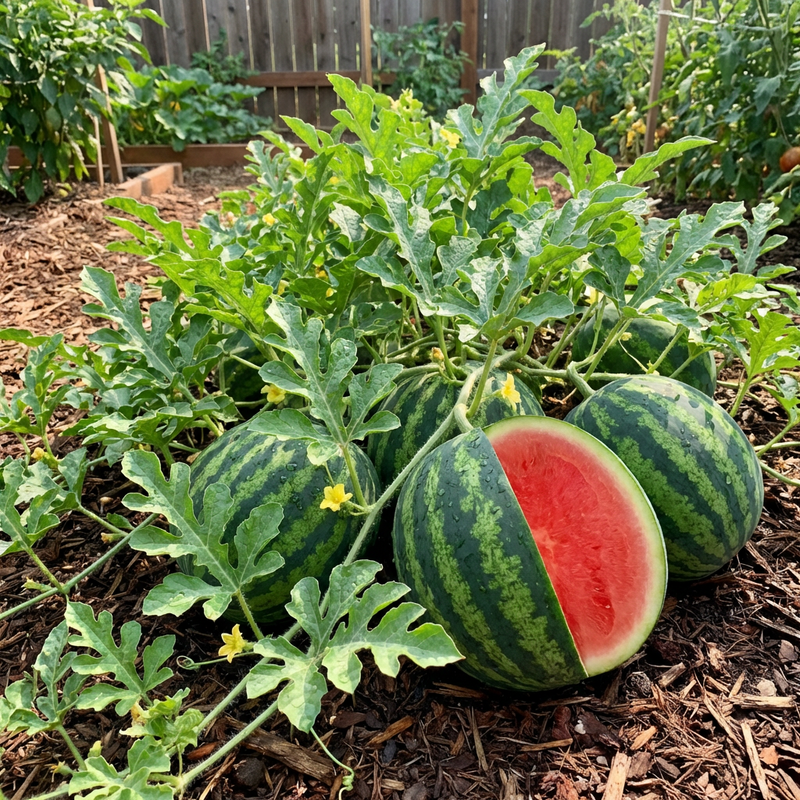 Seedless Watermelon Fruit Variety for Home Garden Cultivation