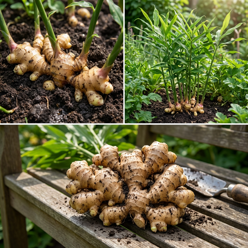 Organic Ginger Root Rhizomes seeds for Planting – High Yield, Non-GMO Herb for Culinary & Wellness Gardens