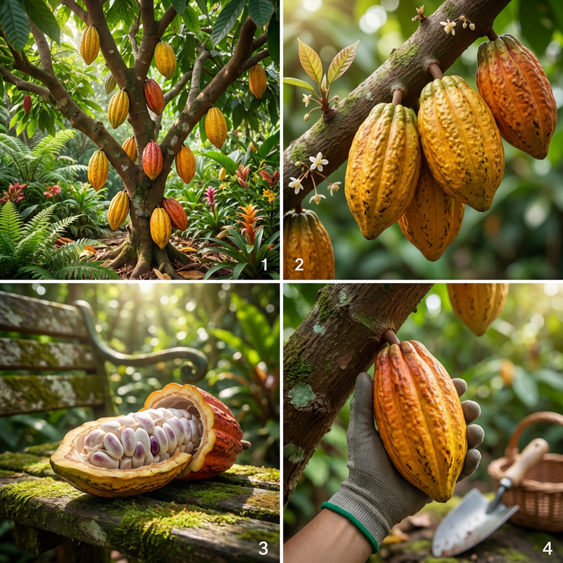 Cacao Fruit Seeds - Grow Your Own Chocolate Tree NON GMO Seeds for Planting Heirloom Organic Garden