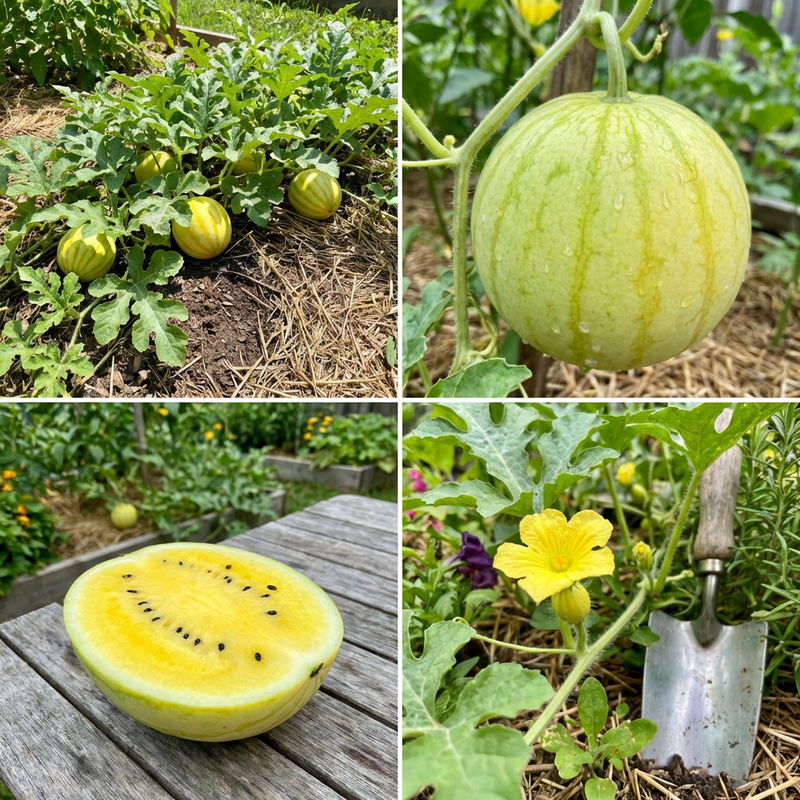 Yellow Watermelon Fruit Seeds for Planting – Heirloom Non-GMO, High Germination Organic Garden Seeds