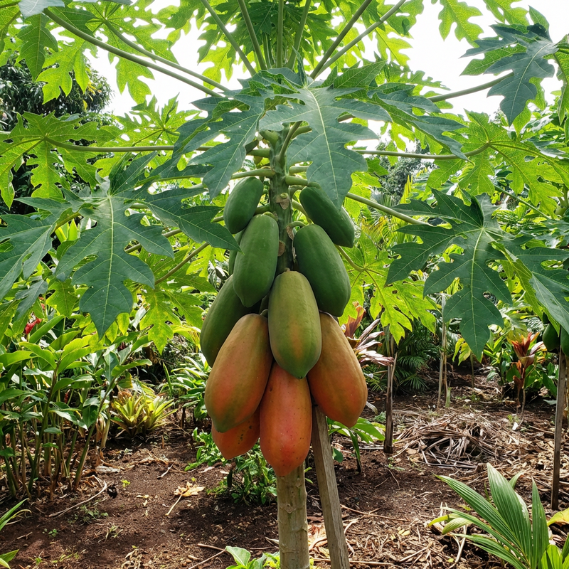 Taiwan Red Lady Papaya Fruit Seeds for Planting – Sweet Tropical Fruit, Heirloom, High Germination, Non-GMO Organic Garden Seeds