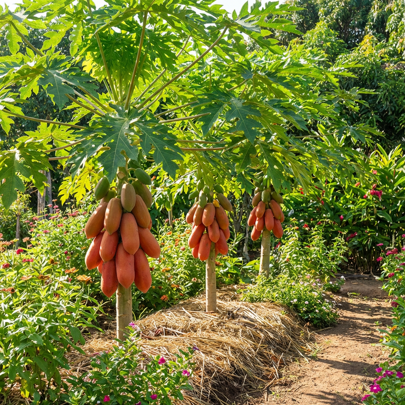 Carica papaya ‘Red Lady’ Fruit Seeds for Home Garden and Warm Climate Growing