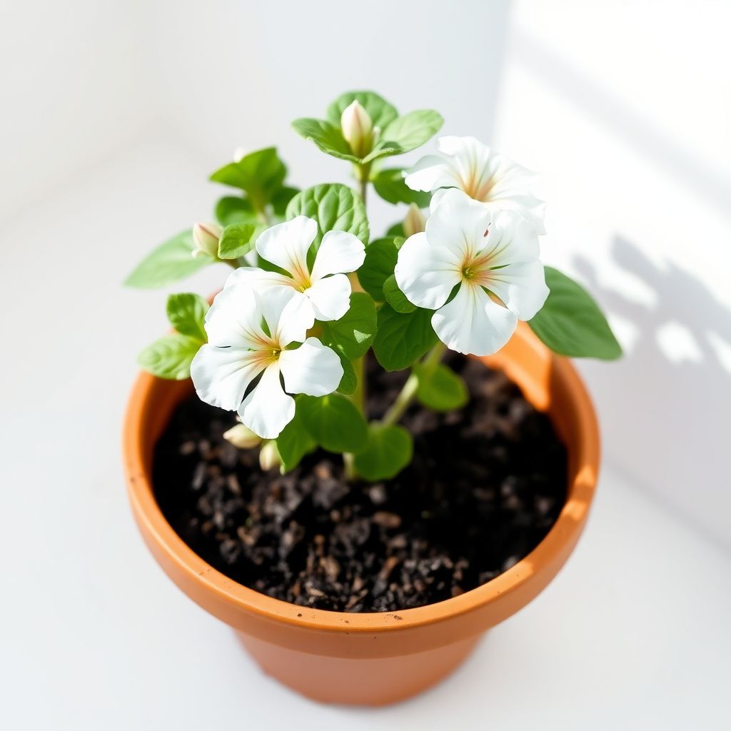 White Geranium Flower Seeds for Planting | Easy-to-Grow Annual Flower Seeds
