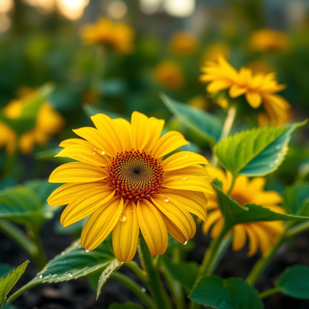 Sunflower Yellow Orange Flower seeds for Planting - Wildflower Mix, Heirloom & GMO Free Seeds for Home Garden