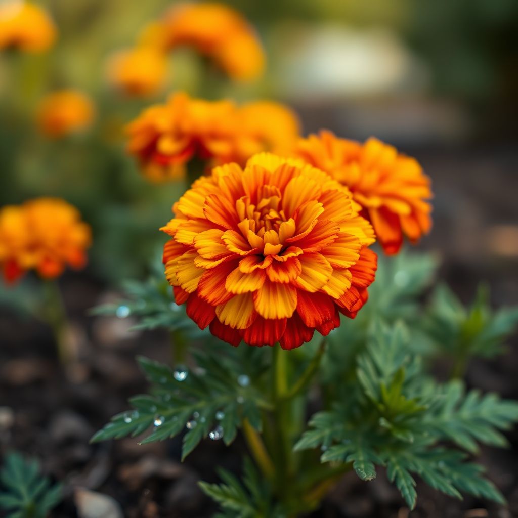 Marigold Samen Ez Wachsen Französisch Marigold Doppelte Gelbe und Rote Detailed Seeds for Planting flower bed