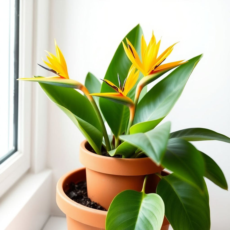 Yellow Strelitzia Reginae Flower seeds for Planting Bright Blooms Heirloom & GMO Free Seeds for Home Garden