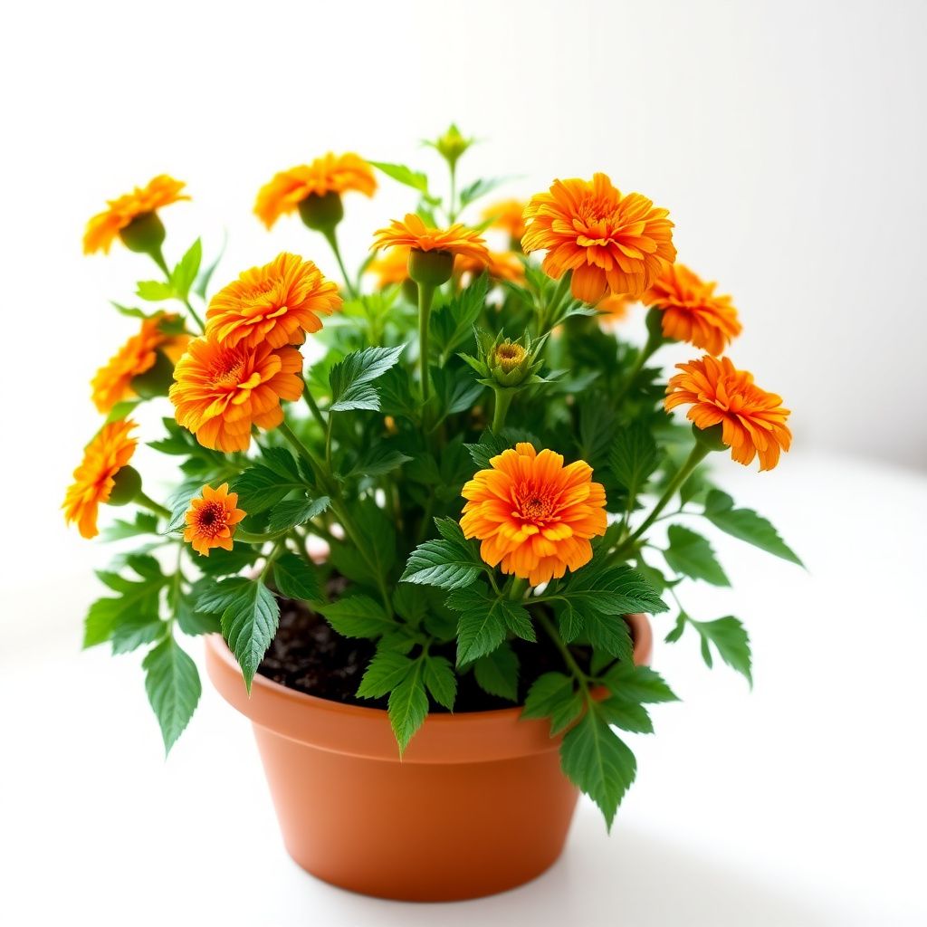 African Marigold Tagetes Seeds – Bright Orange-Yellow Flower Mix
