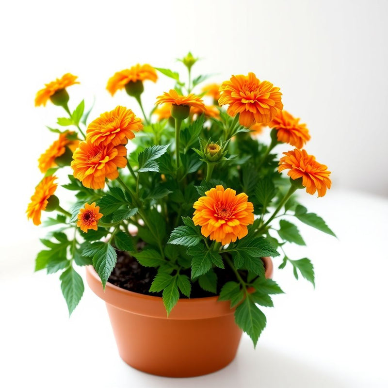 African Marigold Tagetes Seeds – Bright Orange-Yellow Flower Mix