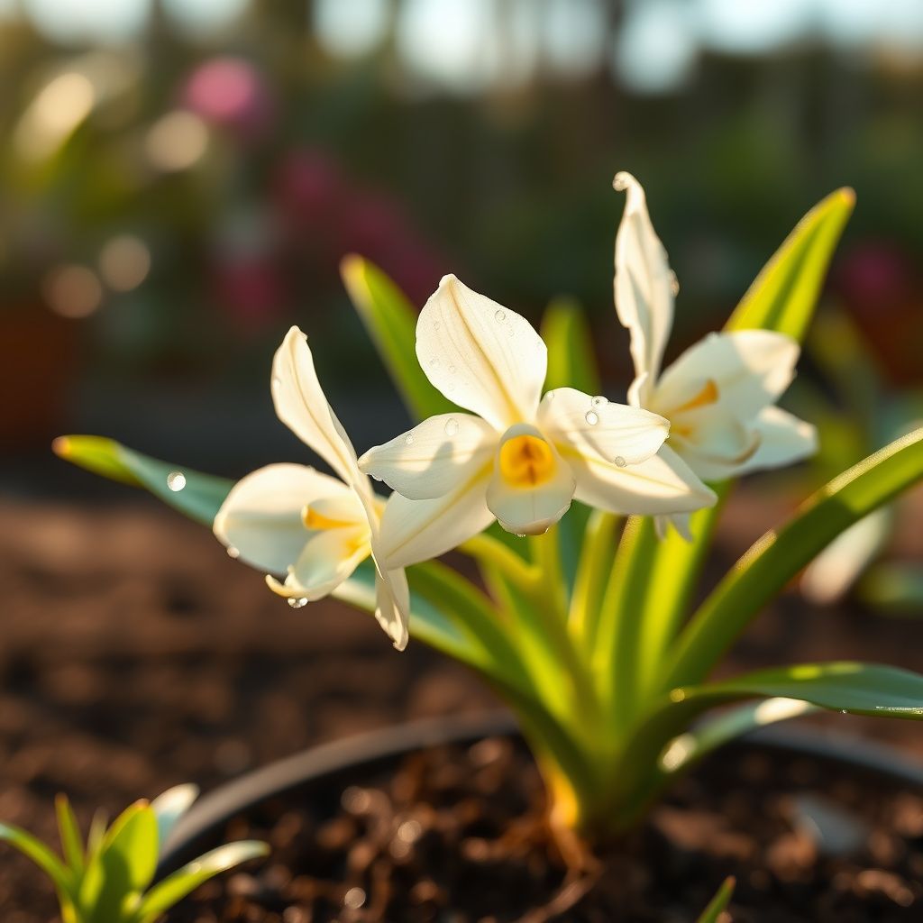Cymbidium Maxillaria Goeringii Plant Seeds for Planting - Seeds for Elegant White Blooms in Your Garden